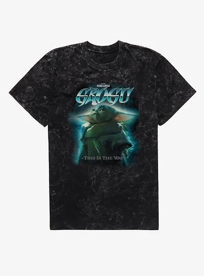 Star Wars The Mandalorian Grogu Is Way Mystic Glow Mineral Wash T-Shirt