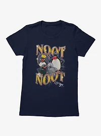Pingu Noot Lightning With Seal And Crown Womens T-Shirt