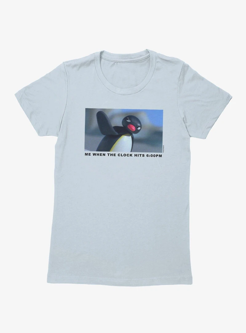 Pingu Angry Me When Clock Hits 6pm Womens T-Shirt
