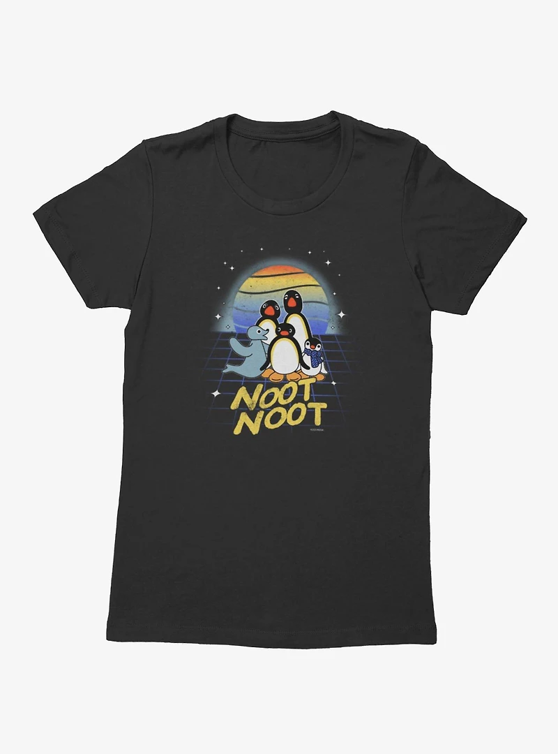 Pingu Noot Cartoon Sunrise Womens T-Shirt