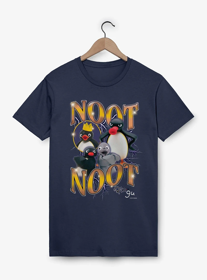 Pingu Noot Lightning With Seal And Crown T-Shirt