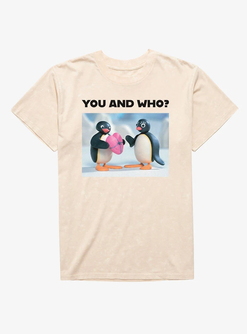 Pingu You And Who Love Present Mineral Wash T-Shirt
