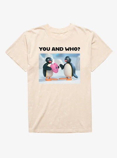 Pingu You And Who Love Present Mineral Wash T-Shirt