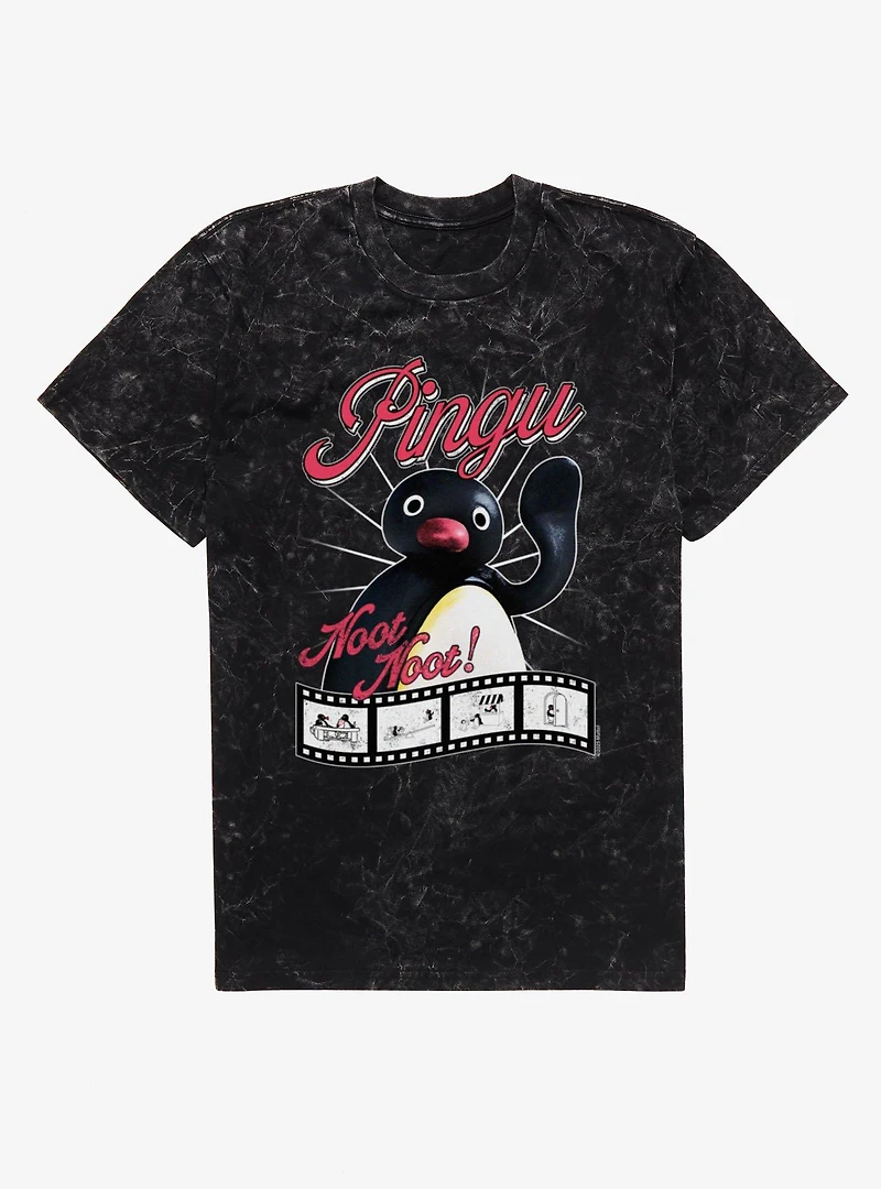 Pingu Old Cinema Wave Noot Mineral Wash T-Shirt