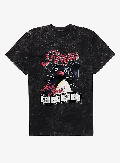 Pingu Old Cinema Wave Noot Mineral Wash T-Shirt