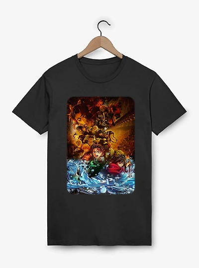 Demon Slayer Infinity Castle Water Splash Poster T-Shirt