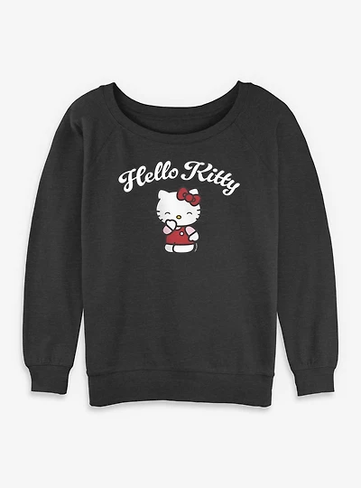 Sanrio Hello Kitty Laugh Womens Slouchy Sweatshirt
