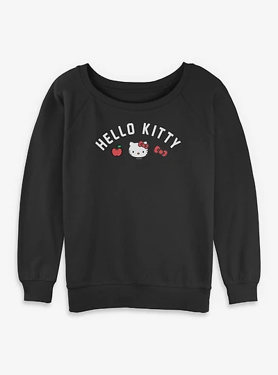 Sanrio Hello Kitty Arch Icons Womens Slouchy Sweatshirt