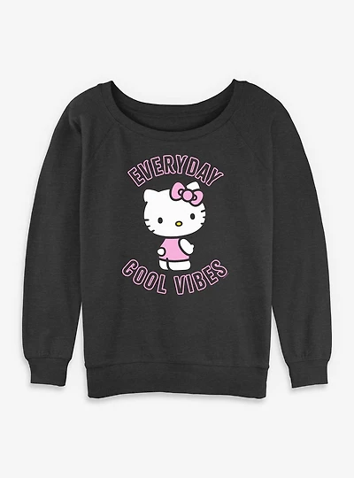 Sanrio Hello Kitty Everyday Cool Vibes Womens Slouchy Sweatshirt