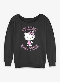 Sanrio Hello Kitty Everyday Cool Vibes Womens Slouchy Sweatshirt