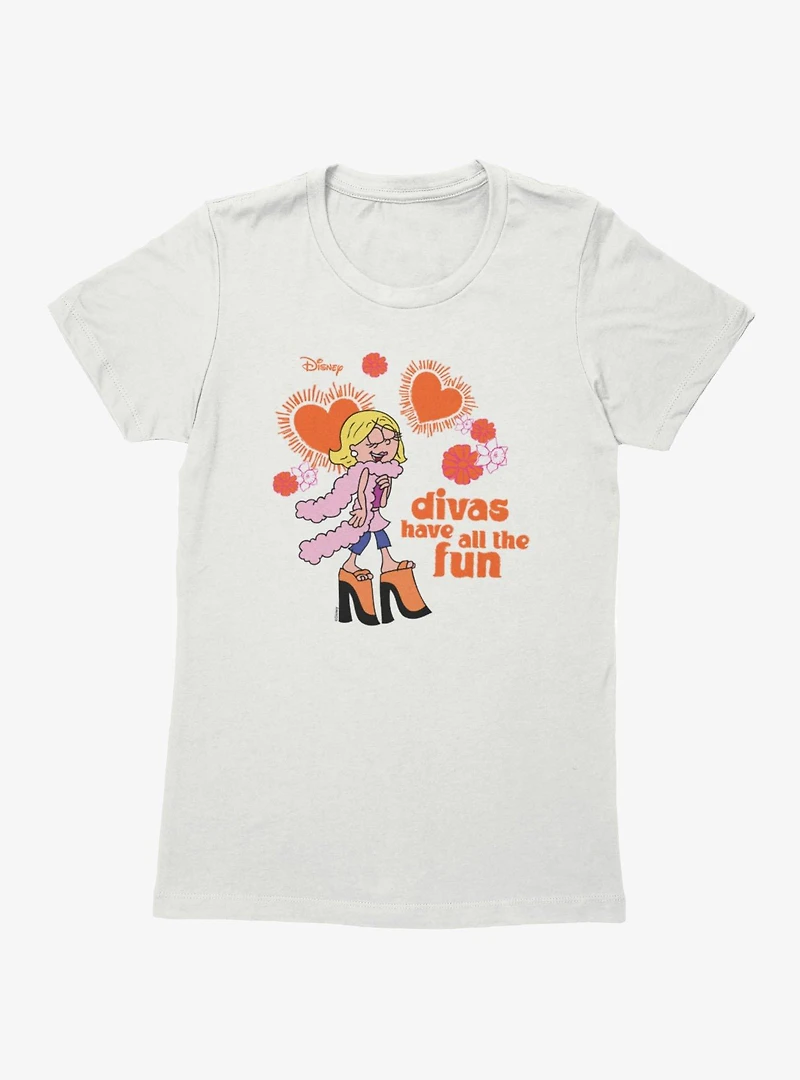 Disney Lizzie McGuire Divas Have All The Fun Womens T-Shirt