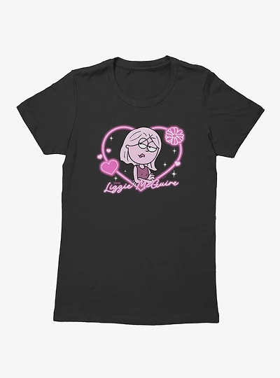 Disney Lizzie McGuire Pink Heart For Womens T-Shirt