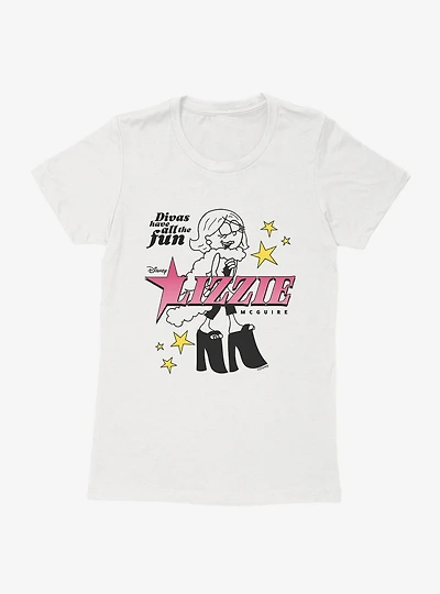 Disney Lizzie McGuire Divas Have Fun Outlined Womens T-Shirt