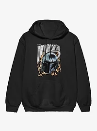 Star Wars The Mandalorian Helmet Flames Hoodie