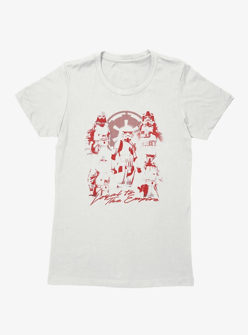 Star Wars The Mandalorian And Grogu Movie Loyal To Empire Trooper Red Womens T-Shirt