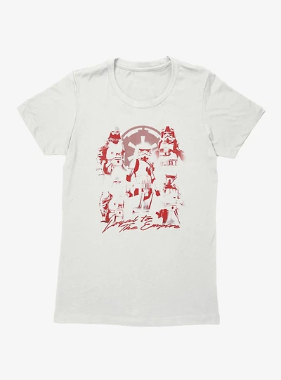 Star Wars The Mandalorian And Grogu Movie Loyal To Empire Trooper Red Womens T-Shirt