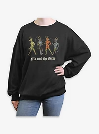 Me And The Girls Demons Womens Oversized Sweatshirt BoxLunch Exclusive