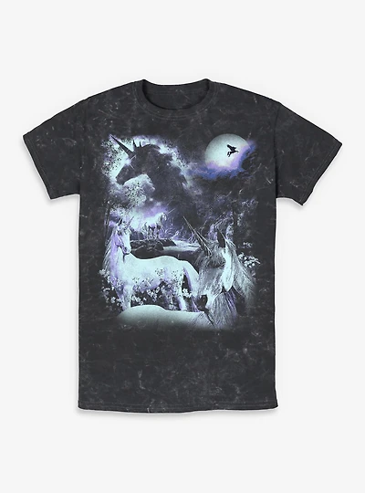 Unicorns The Moonlight Mineral Wash T-Shirt BoxLunch Exclusive