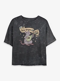 Mouse This Slaps M'Lord Womens Mineral Wash Crop T-Shirt BoxLunch Exclusive