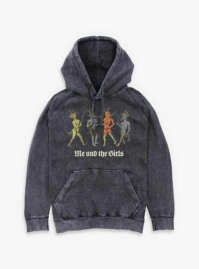 Me And The Girls Demons Mineral Wash Hoodie BoxLunch Exclusive