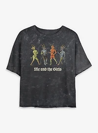 Me And The Girls Demons Womens Mineral Wash Crop T-Shirt BoxLunch Exclusive