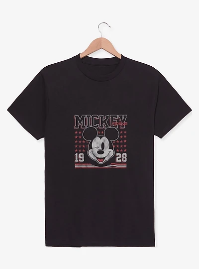 Disney Mickey Mouse Stipes And Stars Face Youth Girls T-Shirt