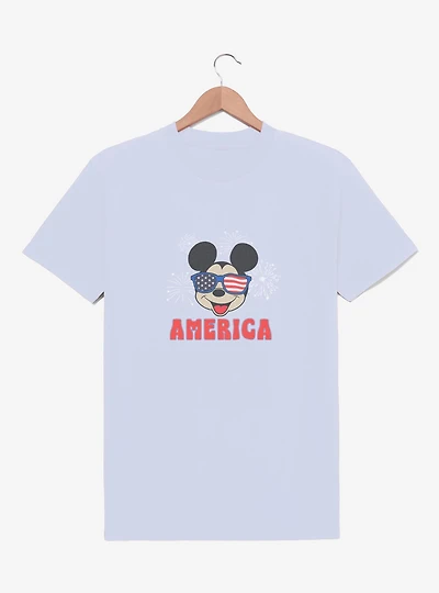 Disney Mickey Mouse Flag Glasses Fireworks Youth T-Shirt