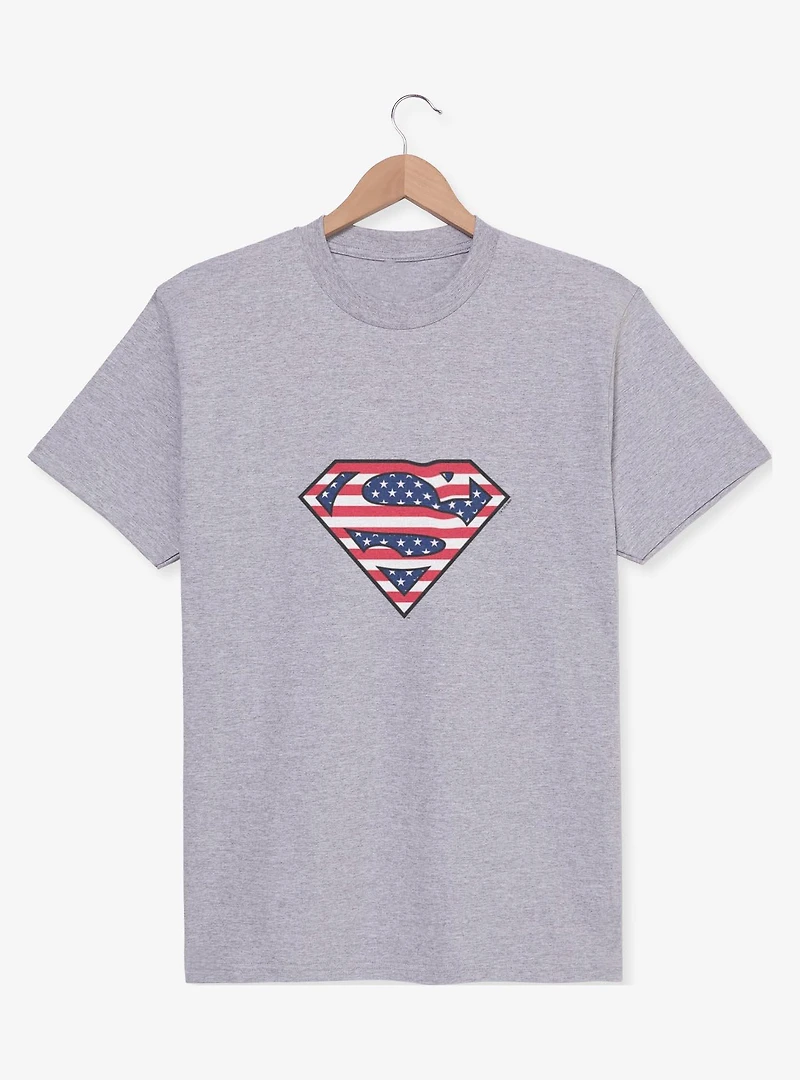 DC Superman Logo Stars And Stripes Youth Girls T-Shirt