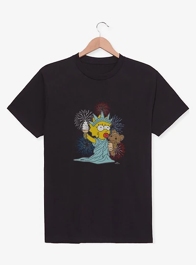 The Simpsons Fireworks Maggie Statue Of Liberty Youth T-Shirt