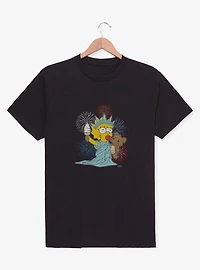 The Simpsons Fireworks Maggie Statue Of Liberty Youth T-Shirt