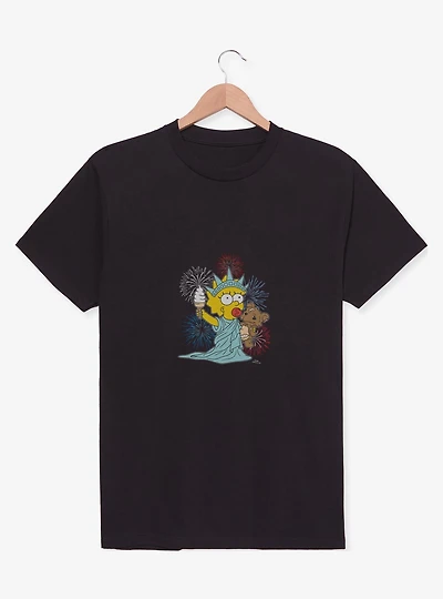 The Simpsons Fireworks Maggie Statue Of Liberty Youth Girls T-Shirt