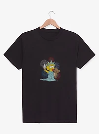 The Simpsons Fireworks Maggie Statue Of Liberty Youth Girls T-Shirt