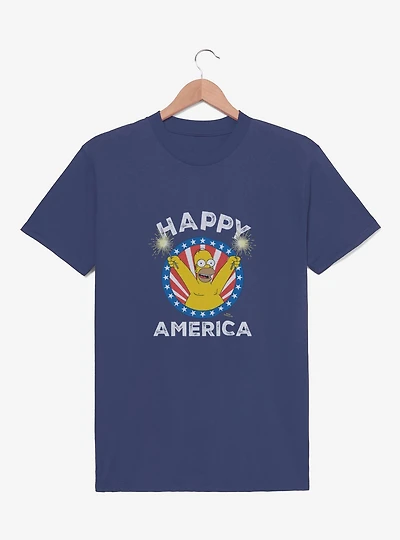 The Simpsons Happy America Homer Youth T-Shirt