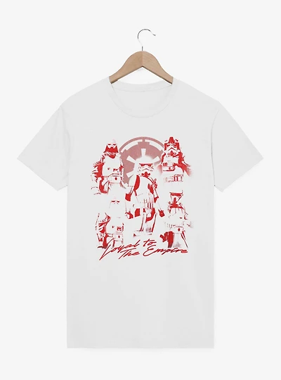 Star Wars The Mandalorian And Grogu Movie Loyal To Empire Trooper Red T-Shirt