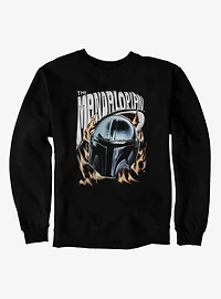 Star Wars The Mandalorian Helmet Flames Sweatshirt