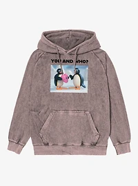 Pingu You And Who Love Present Mineral Wash Hoodie