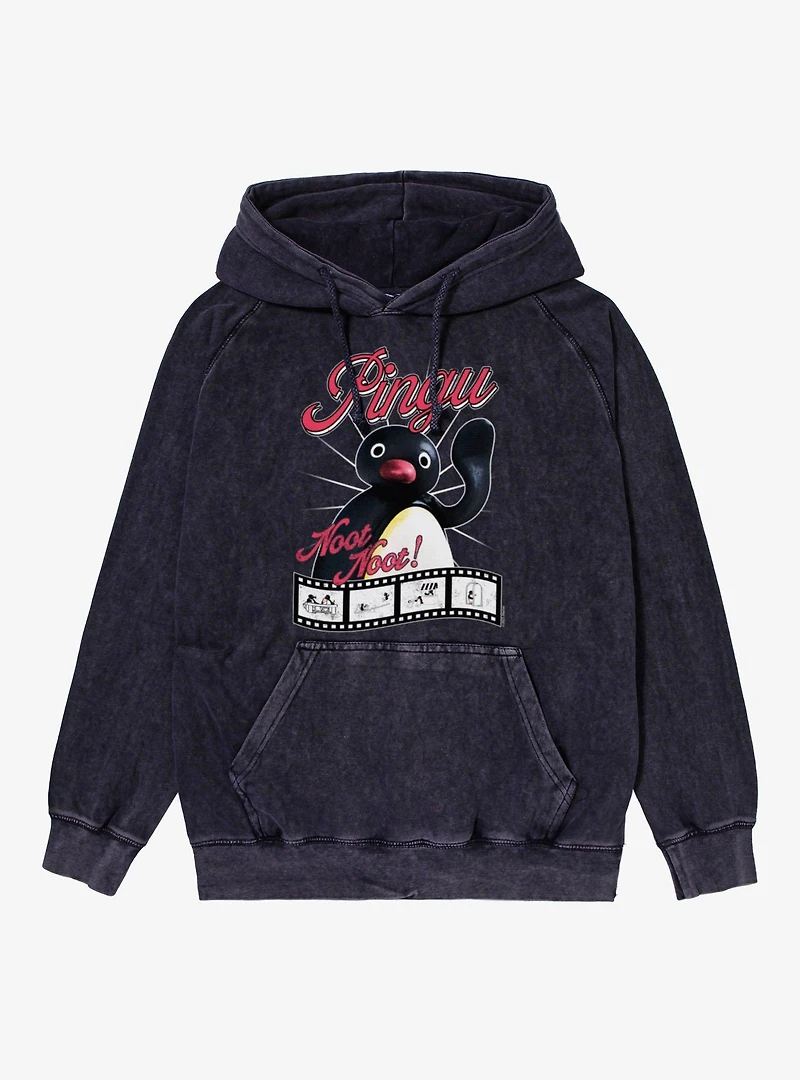 Pingu Old Cinema Wave Noot Mineral Wash Hoodie