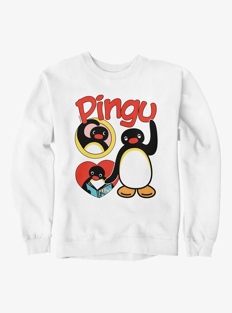 Pingu Heart Happy Waves Sweatshirt