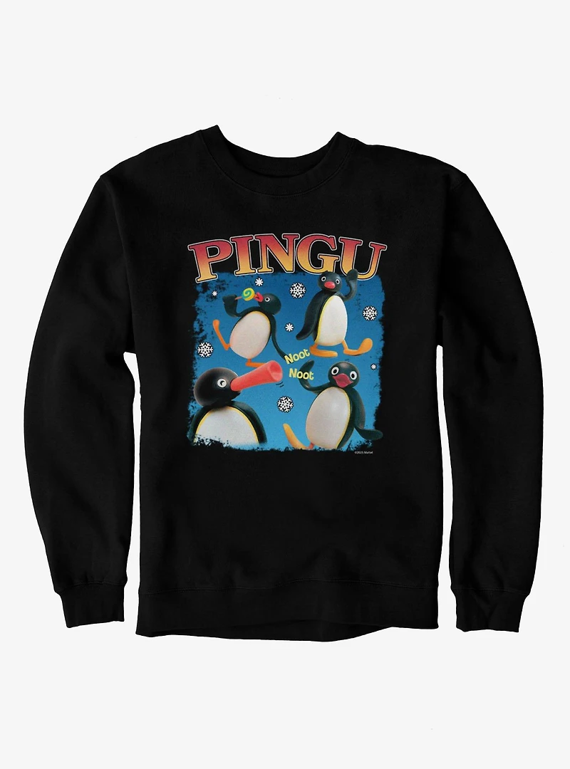 Pingu Action Noots And Happy Waves Sweatshirt