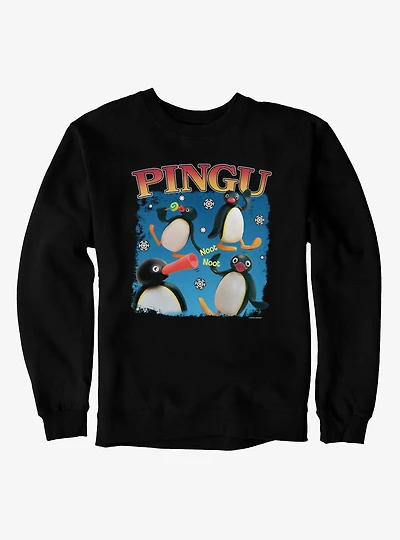 Pingu Action Noots And Happy Waves Sweatshirt