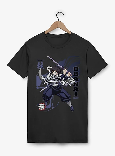Demon Slayer Infinity Castle Obanai Serpent Wave T-Shirt