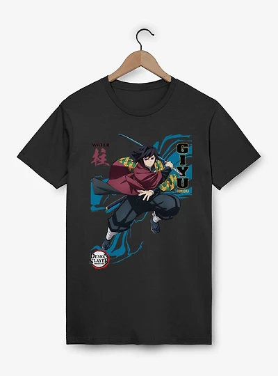 Demon Slayer Infinity Castle Giyu Water Wave T-Shirt