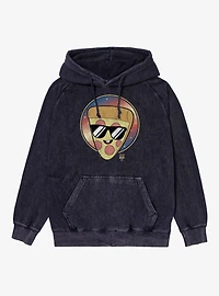 Disney Pixar Toy Story 5 Pizza Stars Circle Badge Mineral Wash Hoodie
