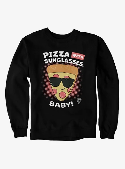 Disney Pixar Toy Story 5 Pizza With Sunglasses On Dots Sweatshirt