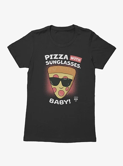 Disney Pixar Toy Story 5 Pizza With Sunglasses On Dots Womens T-Shirt