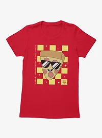 Disney Pixar Toy Story 5 Pizza Checkered On Squares Womens T-Shirt