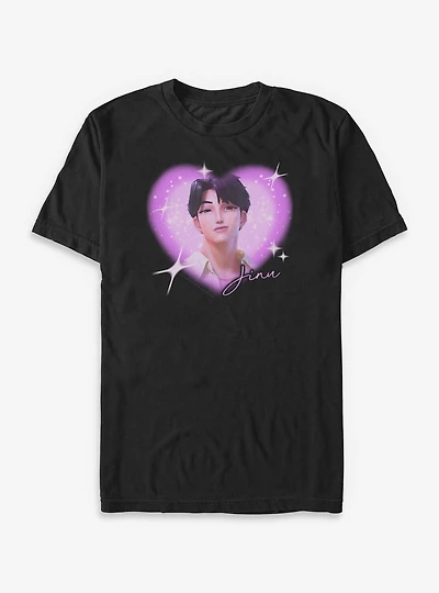 KPop Demon Hunters Saja Boys Jinu Heart Big & Tall T-Shirt