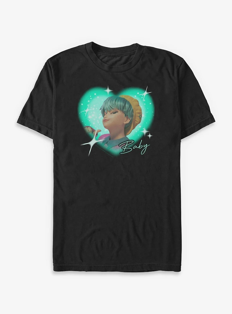 KPop Demon Hunters Saja Boys Baby Heart Big & Tall T-Shirt