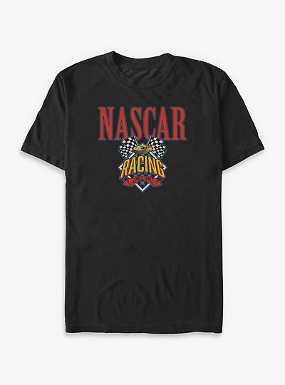 NASCAR Racing Flag Crest Big & Tall T-Shirt