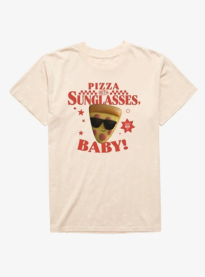 Disney Pixar Toy Story 5 Classic Pizza With Sunglasses Mineral Wash T-Shirt